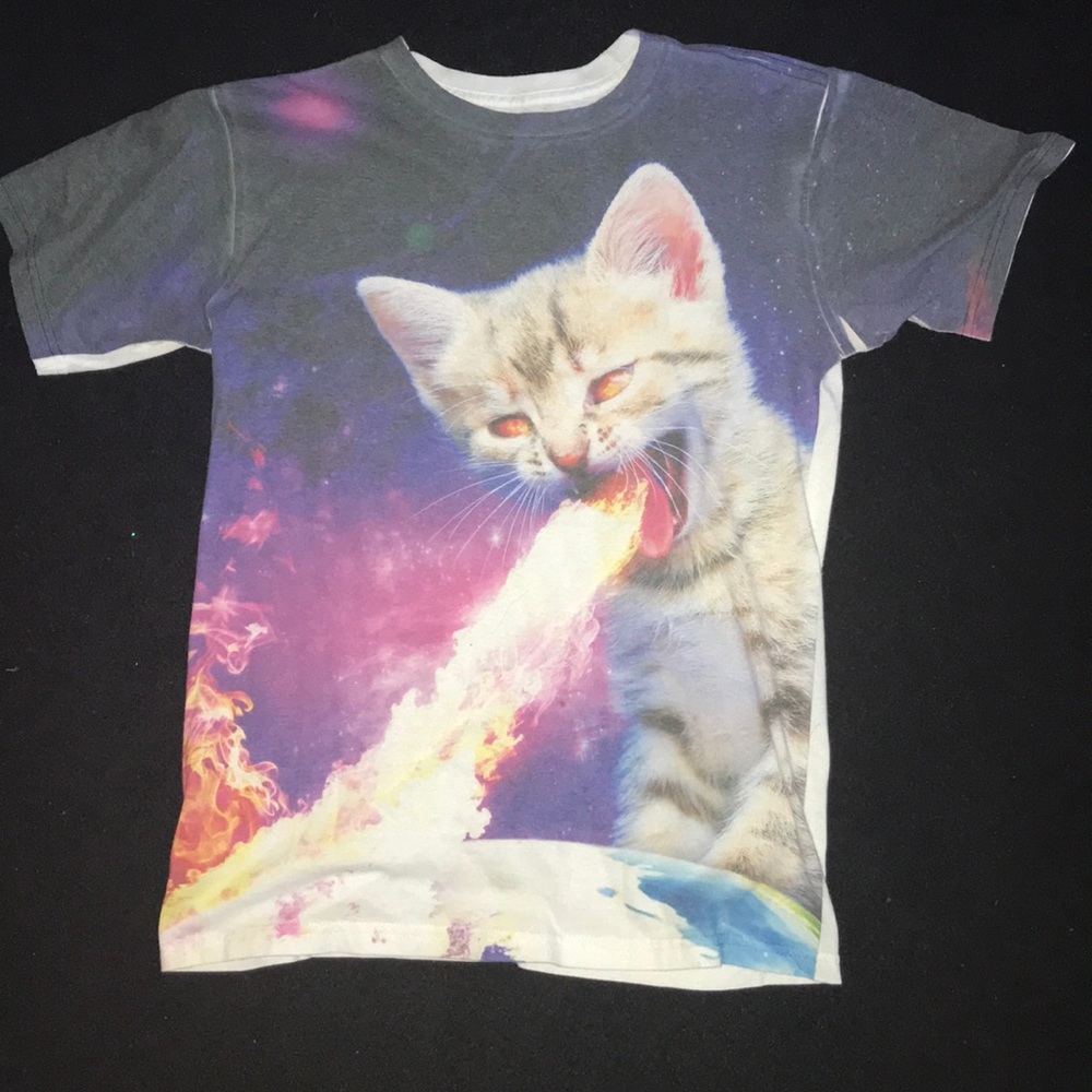 Spencer’s Kitty Shirt. SIZE SMALL.